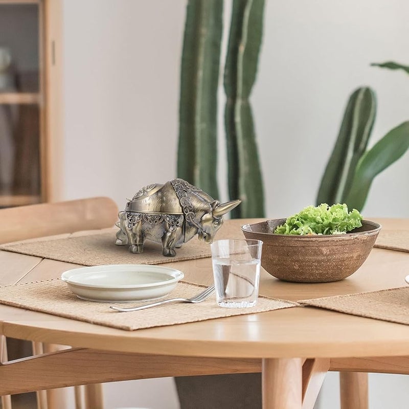 صينية سجائر مقاومة للرياح من سبائك الزنك مع غطاء، حاوية مكتبية عديمة الدخان للاستخدام في الداخل والخارج للمكتب والمنزل والشرفة. - Image 4